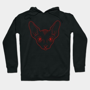 Red Devil Sphynx cat Hoodie
